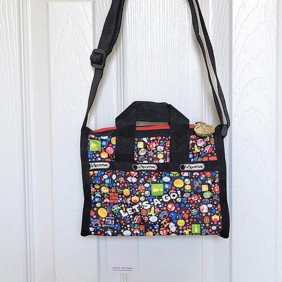 Lesportsac Nintendo Mario Mini Weekender Tote Shoulder Bag Crossbody Purse Gift - Picture 2 of 3